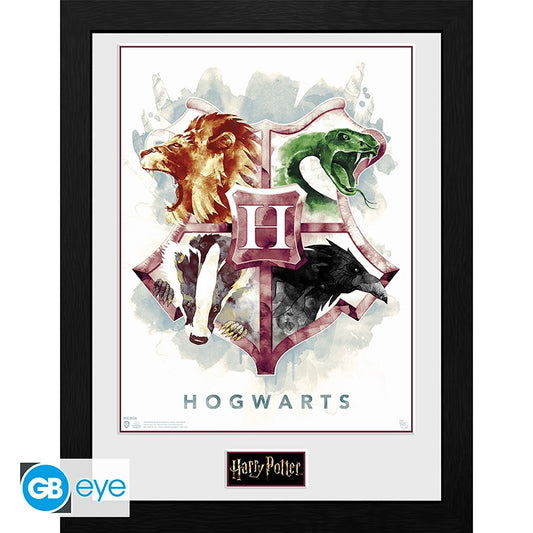 Harry Potter - Gerahmtes Bild - Hogwarts Wappen