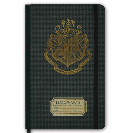 Harry Potter - Hogwarts Logo Gold - Hardcover Notizbuch A5