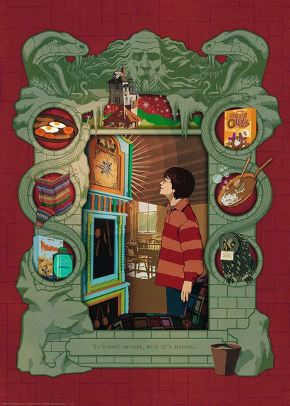 Harry Potter - Puzzle - Harry Potter bei der Weasley Familie (1000 Teile)