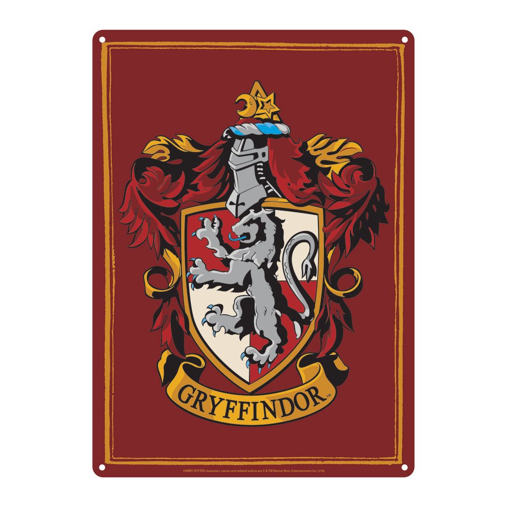 Harry Potter - Blechschild - Gryffindor Wappen (21 x 15 cm)